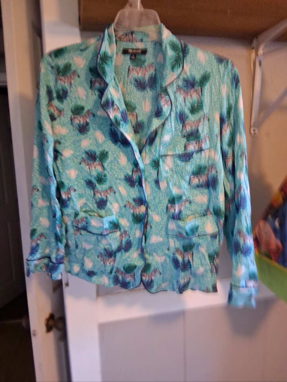 Madewell Lightweight Teal Printed Women's Jacket
